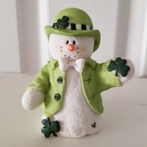 Vintage Snowonders "Lucky" Irish Snowman Figurine